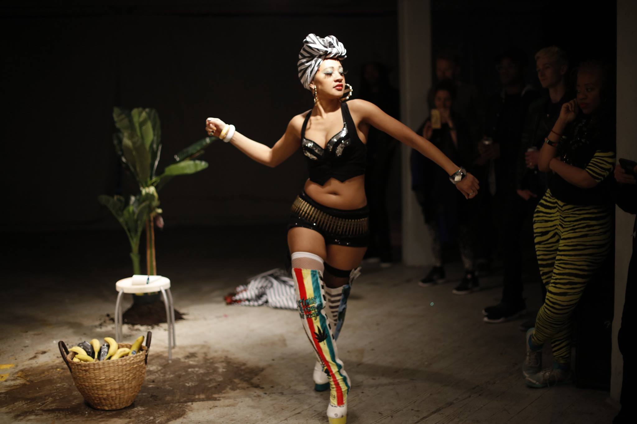 "Crop Killa" performed by Jodie Lyn-Kee-Chow at Grace Exhibition Space (2016) Photo by Miao Jiaxin